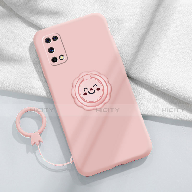 Custodia Silicone Ultra Sottile Morbida Cover con Magnetico Anello Supporto A02 per Oppo K7x 5G