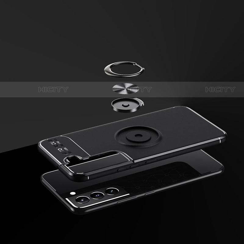 Custodia Silicone Ultra Sottile Morbida Cover con Magnetico Anello Supporto A02 per Samsung Galaxy S21 FE 5G