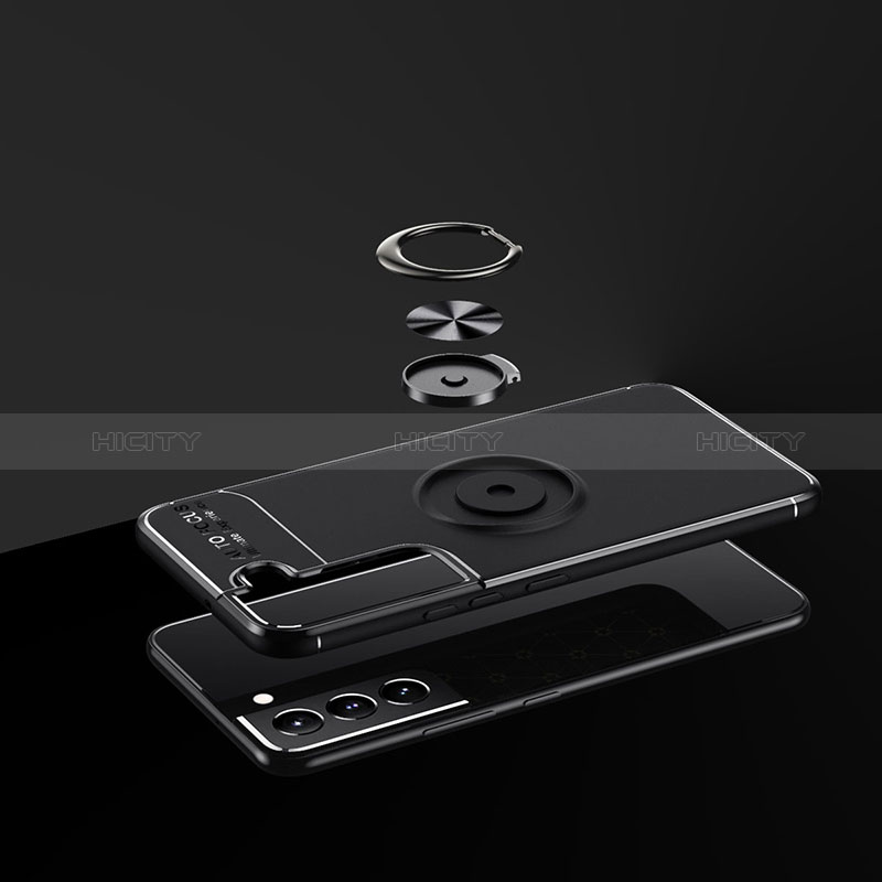 Custodia Silicone Ultra Sottile Morbida Cover con Magnetico Anello Supporto A02 per Samsung Galaxy S24 5G