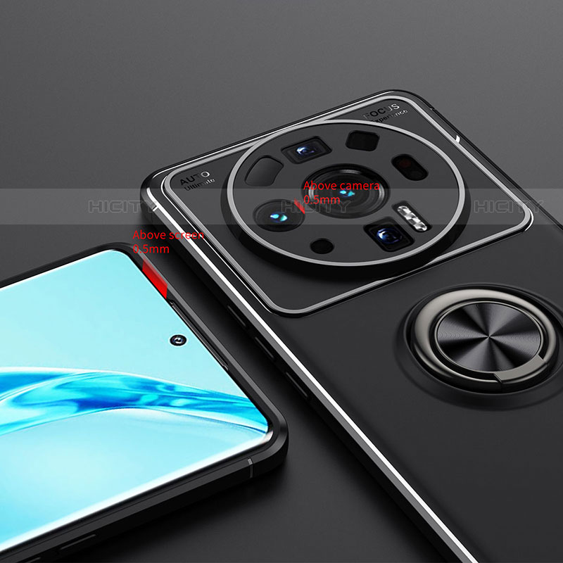 Custodia Silicone Ultra Sottile Morbida Cover con Magnetico Anello Supporto A02 per Xiaomi Mi 12S Ultra 5G