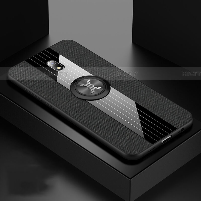 Custodia Silicone Ultra Sottile Morbida Cover con Magnetico Anello Supporto A02 per Xiaomi Redmi 8A