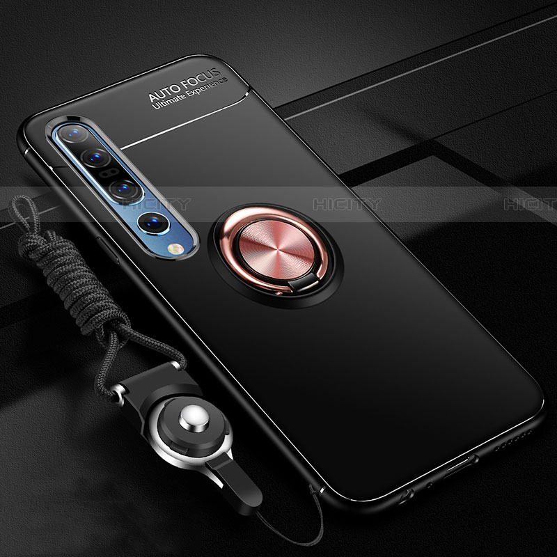 Custodia Silicone Ultra Sottile Morbida Cover con Magnetico Anello Supporto A03 per Xiaomi Mi 10 Pro