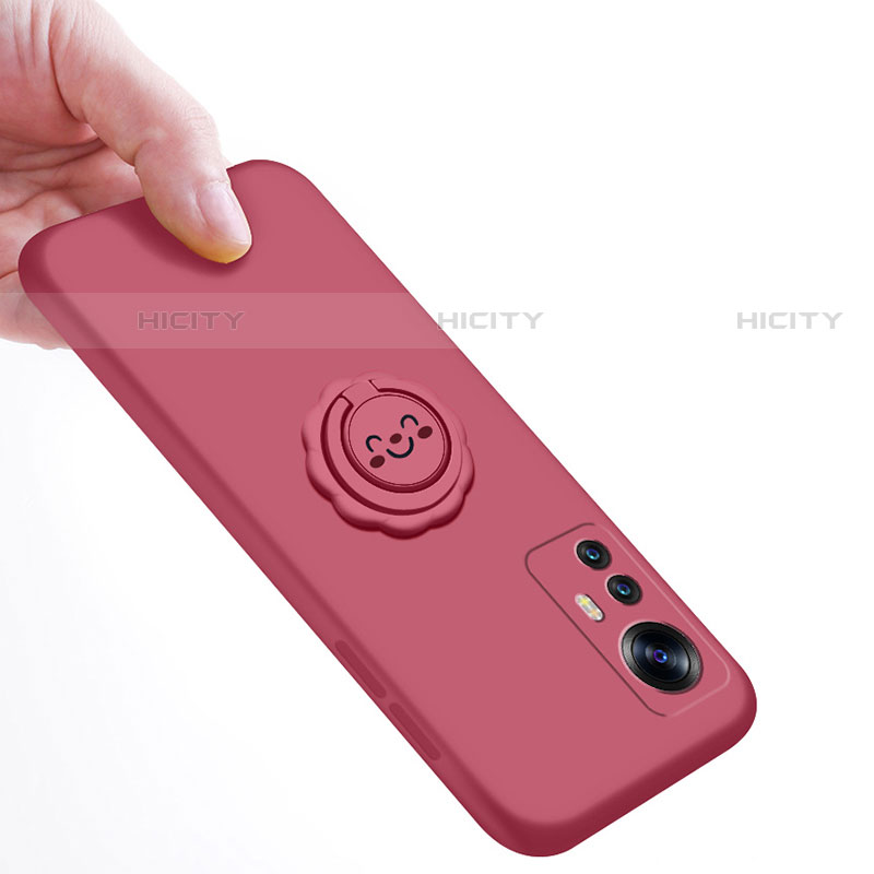 Custodia Silicone Ultra Sottile Morbida Cover con Magnetico Anello Supporto A03 per Xiaomi Mi 12S Pro 5G