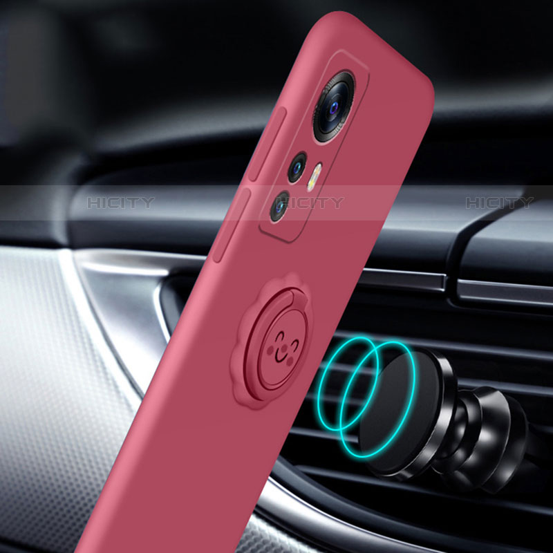 Custodia Silicone Ultra Sottile Morbida Cover con Magnetico Anello Supporto A03 per Xiaomi Mi 12S Pro 5G