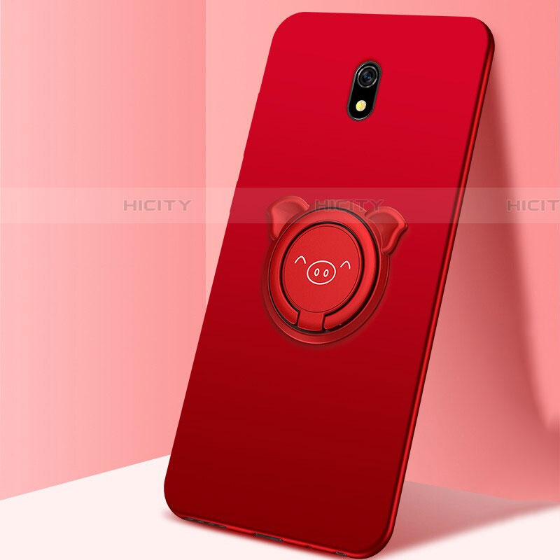 Custodia Silicone Ultra Sottile Morbida Cover con Magnetico Anello Supporto A03 per Xiaomi Redmi 8A