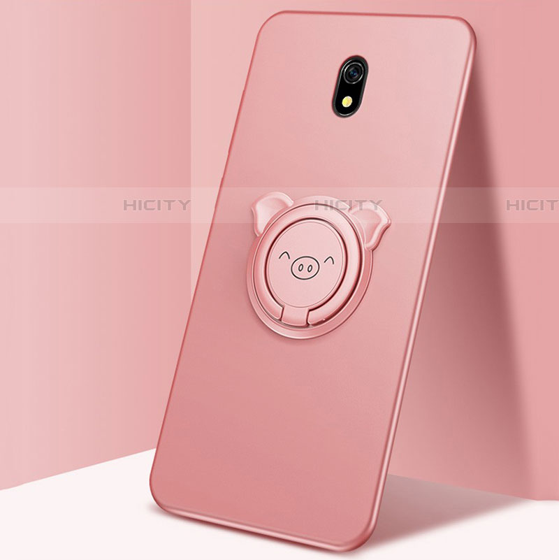 Custodia Silicone Ultra Sottile Morbida Cover con Magnetico Anello Supporto A03 per Xiaomi Redmi 8A