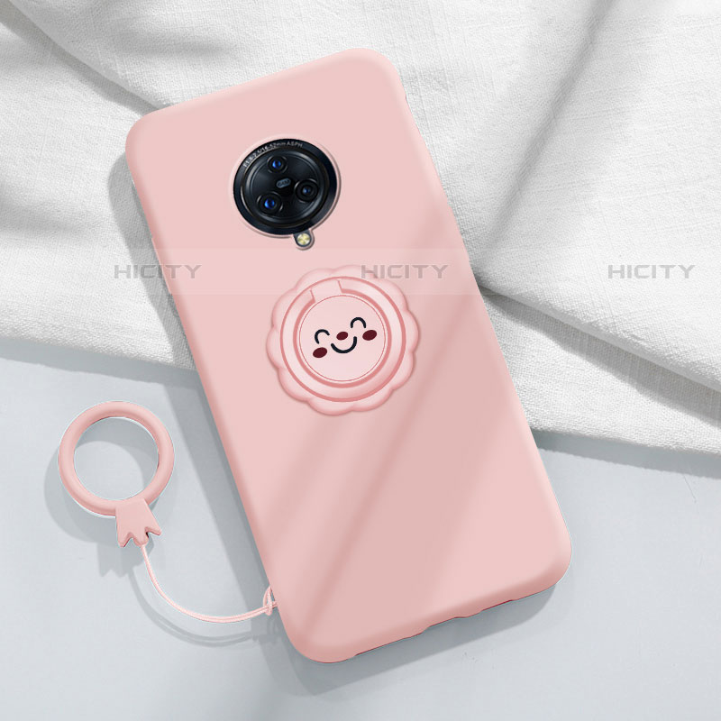 Custodia Silicone Ultra Sottile Morbida Cover con Magnetico Anello Supporto A04 per Vivo Nex 3