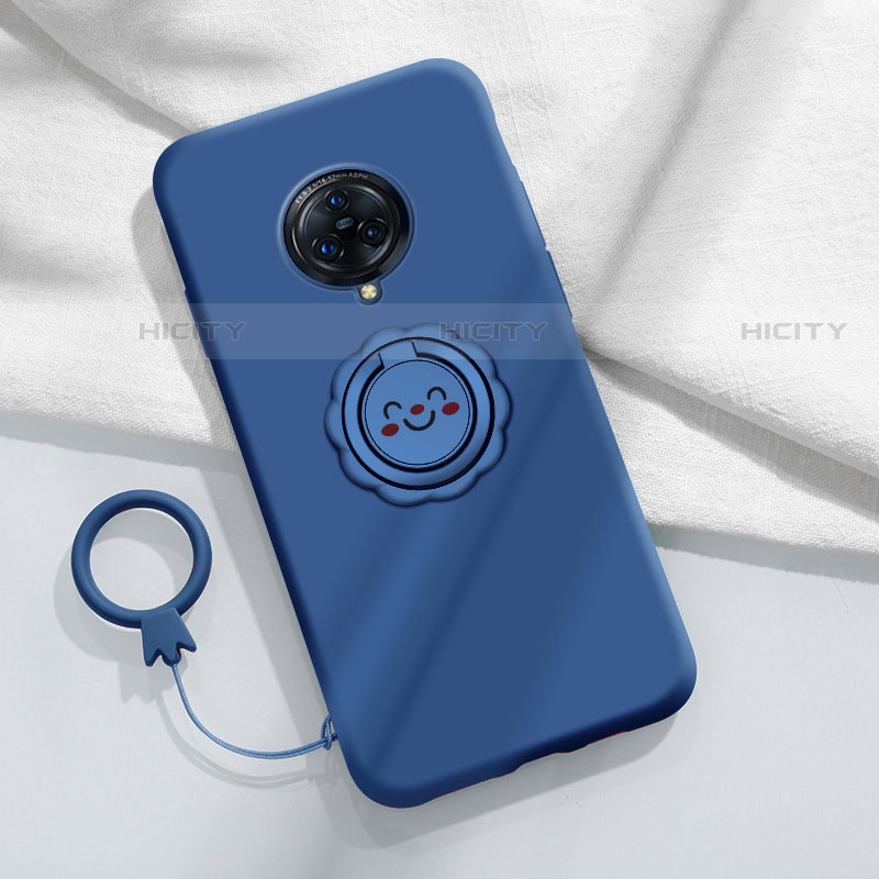 Custodia Silicone Ultra Sottile Morbida Cover con Magnetico Anello Supporto A04 per Vivo Nex 3