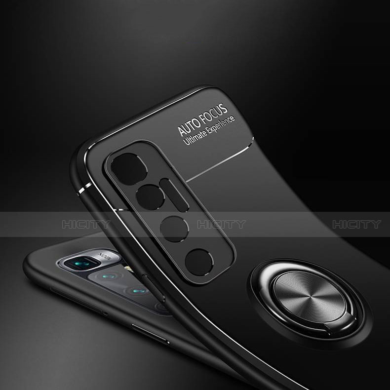 Custodia Silicone Ultra Sottile Morbida Cover con Magnetico Anello Supporto A04 per Xiaomi Mi 10 Ultra