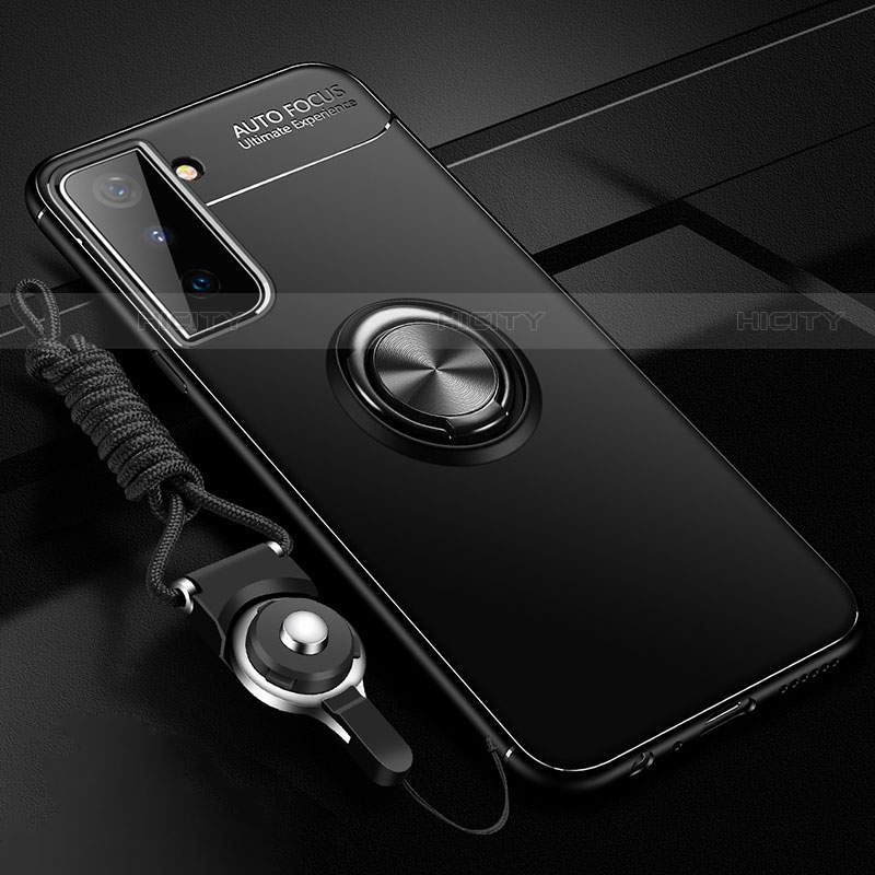 Custodia Silicone Ultra Sottile Morbida Cover con Magnetico Anello Supporto A05 per Samsung Galaxy S21 5G