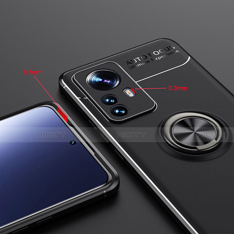 Custodia Silicone Ultra Sottile Morbida Cover con Magnetico Anello Supporto A05 per Xiaomi Mi 12 5G