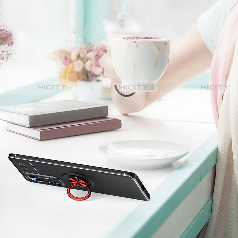 Custodia Silicone Ultra Sottile Morbida Cover con Magnetico Anello Supporto A05 per Xiaomi Mi 12 Lite 5G