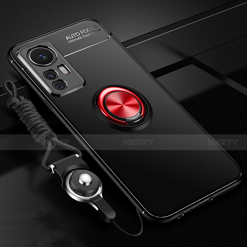 Custodia Silicone Ultra Sottile Morbida Cover con Magnetico Anello Supporto A06 per Xiaomi Mi 12 5G