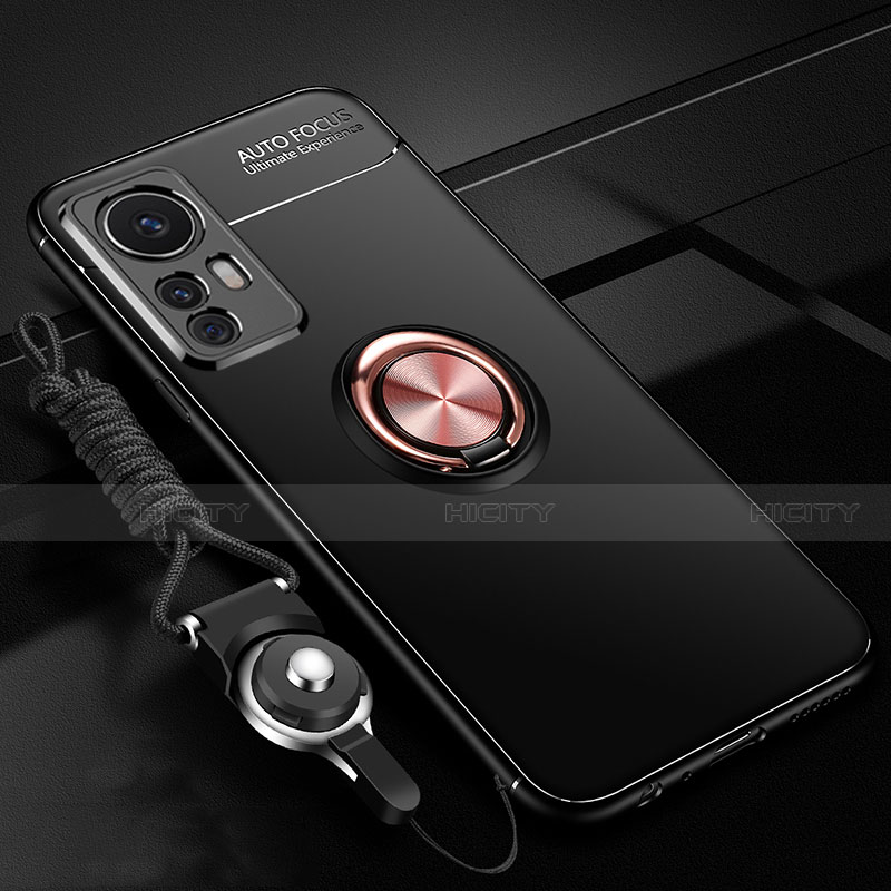 Custodia Silicone Ultra Sottile Morbida Cover con Magnetico Anello Supporto A06 per Xiaomi Mi 12 5G
