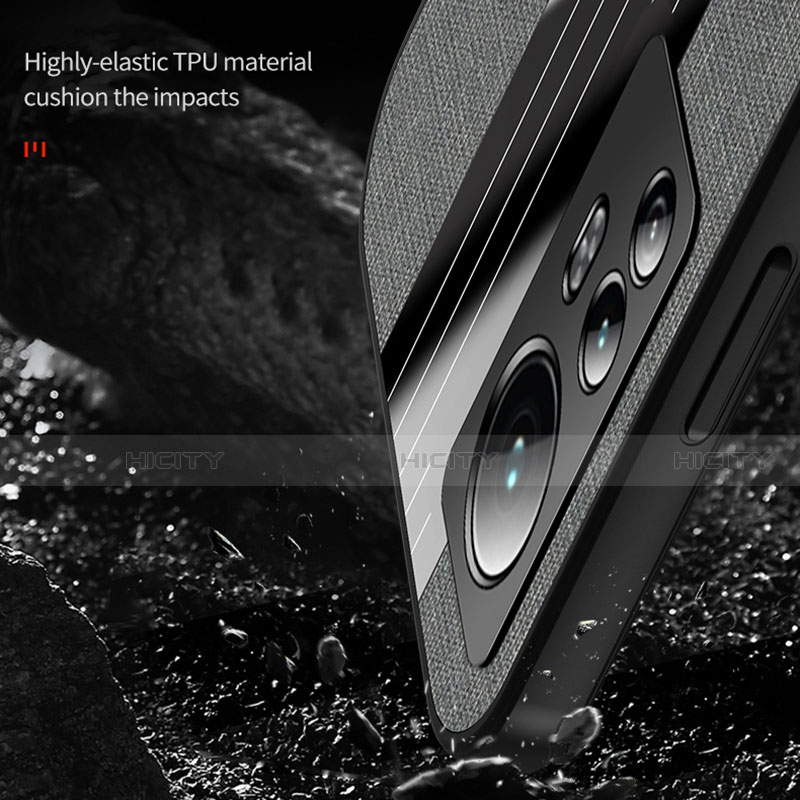 Custodia Silicone Ultra Sottile Morbida Cover con Magnetico Anello Supporto A07 per Xiaomi Mi 12 5G