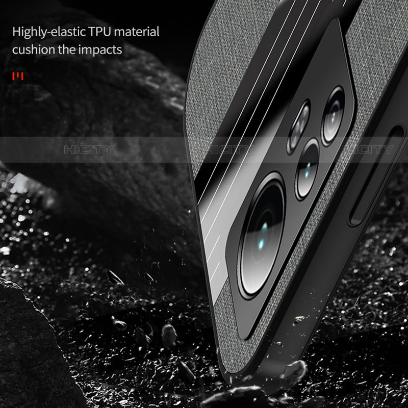 Custodia Silicone Ultra Sottile Morbida Cover con Magnetico Anello Supporto A07 per Xiaomi Mi 12X 5G