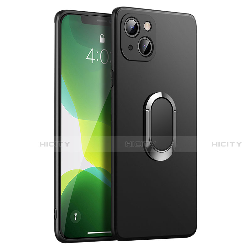 Custodia Silicone Ultra Sottile Morbida Cover con Magnetico Anello Supporto A09 per Apple iPhone 13