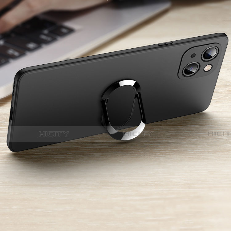 Custodia Silicone Ultra Sottile Morbida Cover con Magnetico Anello Supporto A09 per Apple iPhone 13 Mini