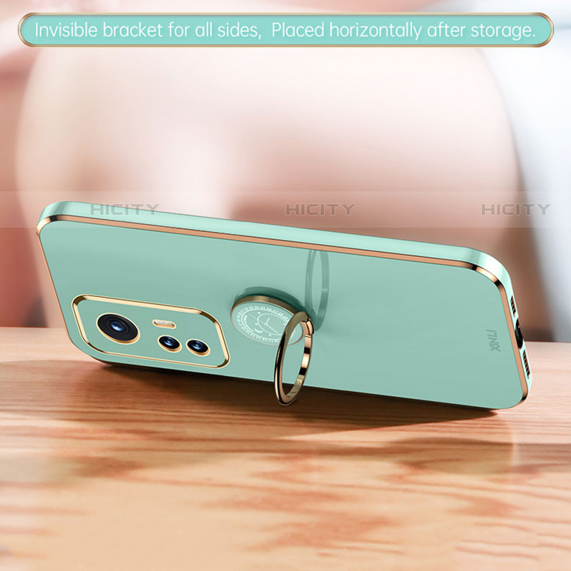 Custodia Silicone Ultra Sottile Morbida Cover con Magnetico Anello Supporto A10 per Xiaomi Mi 12S Pro 5G