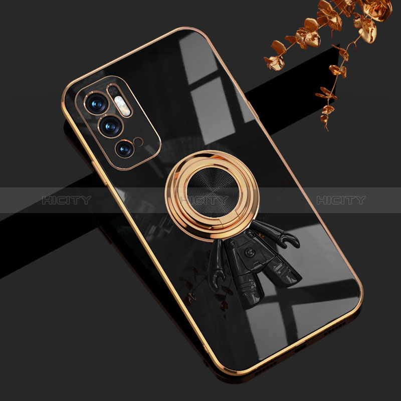 Custodia Silicone Ultra Sottile Morbida Cover con Magnetico Anello Supporto AN2 per Xiaomi Redmi Note 11 SE 5G