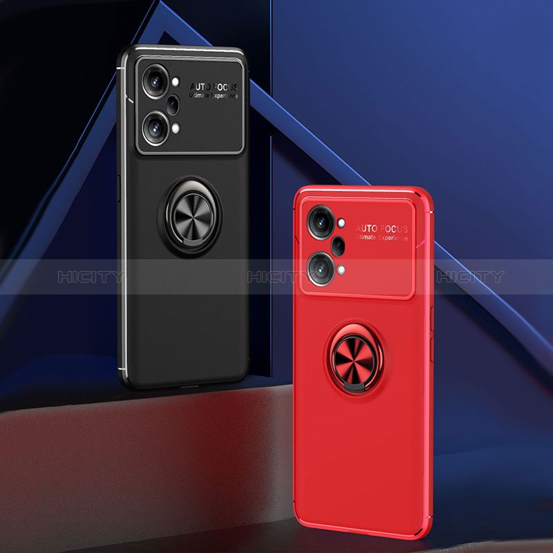 Custodia Silicone Ultra Sottile Morbida Cover con Magnetico Anello Supporto JM1 per Oppo K10 Pro 5G