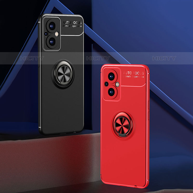 Custodia Silicone Ultra Sottile Morbida Cover con Magnetico Anello Supporto JM1 per Oppo Reno8 Z 5G