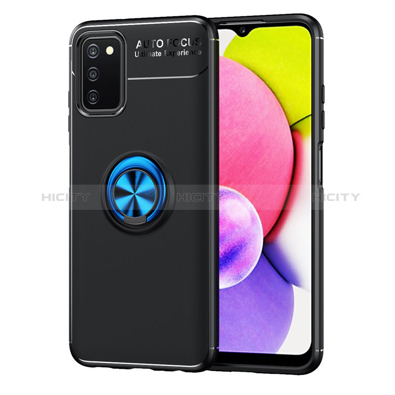 Custodia Silicone Ultra Sottile Morbida Cover con Magnetico Anello Supporto JM1 per Samsung Galaxy A02s