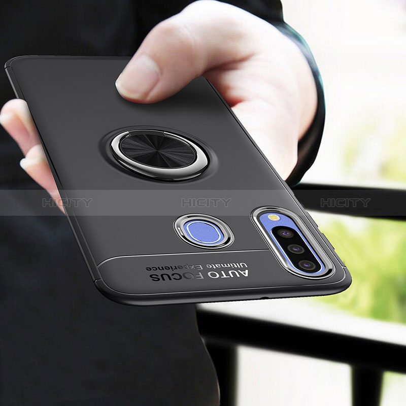 Custodia Silicone Ultra Sottile Morbida Cover con Magnetico Anello Supporto JM1 per Samsung Galaxy A20