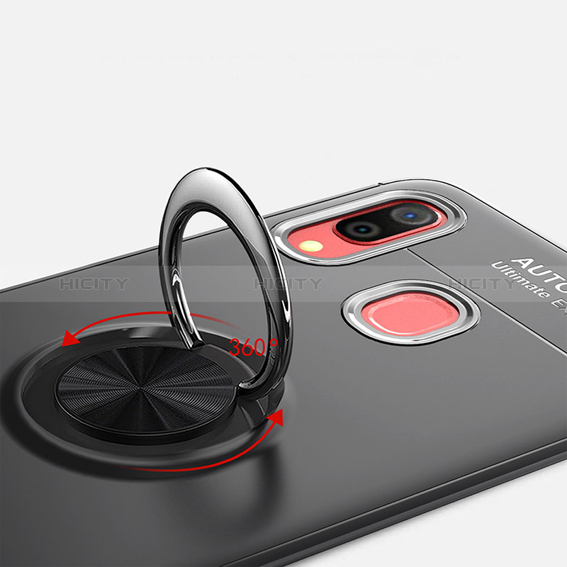 Custodia Silicone Ultra Sottile Morbida Cover con Magnetico Anello Supporto JM1 per Samsung Galaxy A40