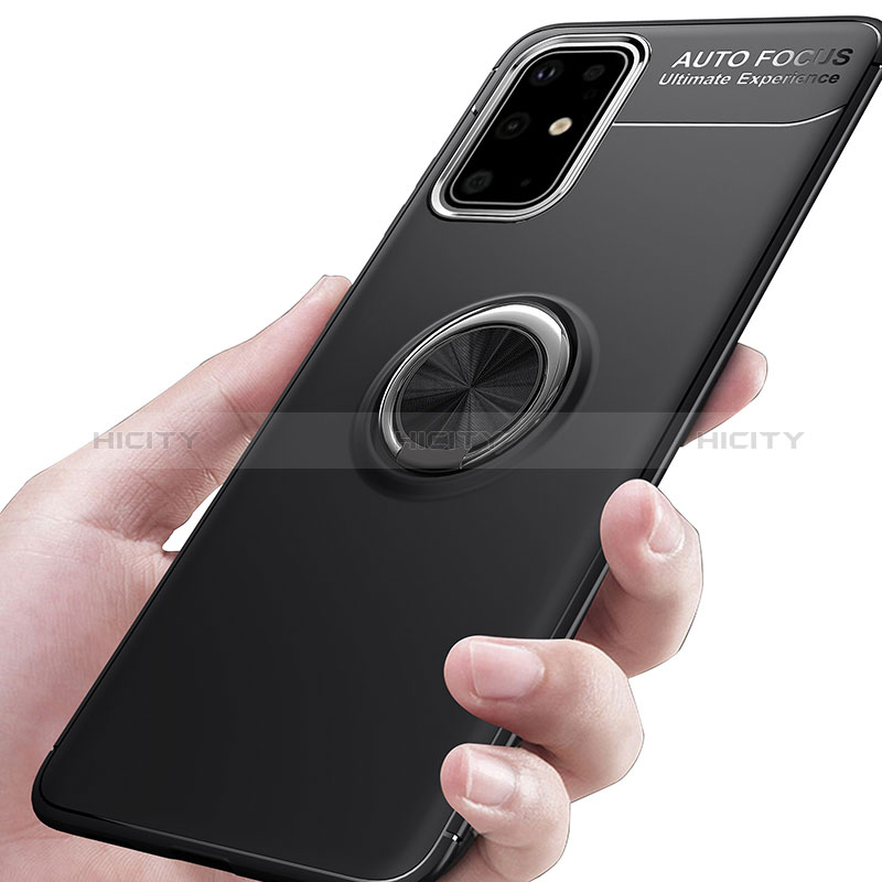 Custodia Silicone Ultra Sottile Morbida Cover con Magnetico Anello Supporto JM1 per Samsung Galaxy A41