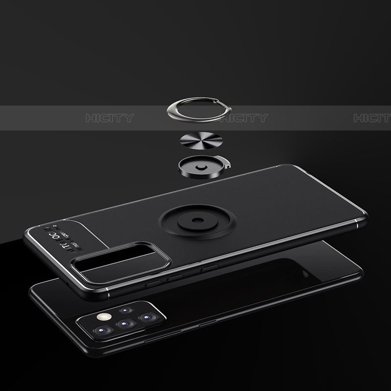 Custodia Silicone Ultra Sottile Morbida Cover con Magnetico Anello Supporto JM1 per Samsung Galaxy A52 5G