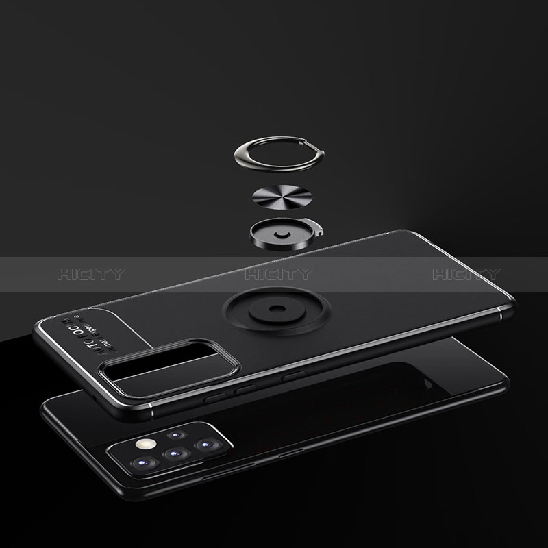 Custodia Silicone Ultra Sottile Morbida Cover con Magnetico Anello Supporto JM1 per Samsung Galaxy A52s 5G