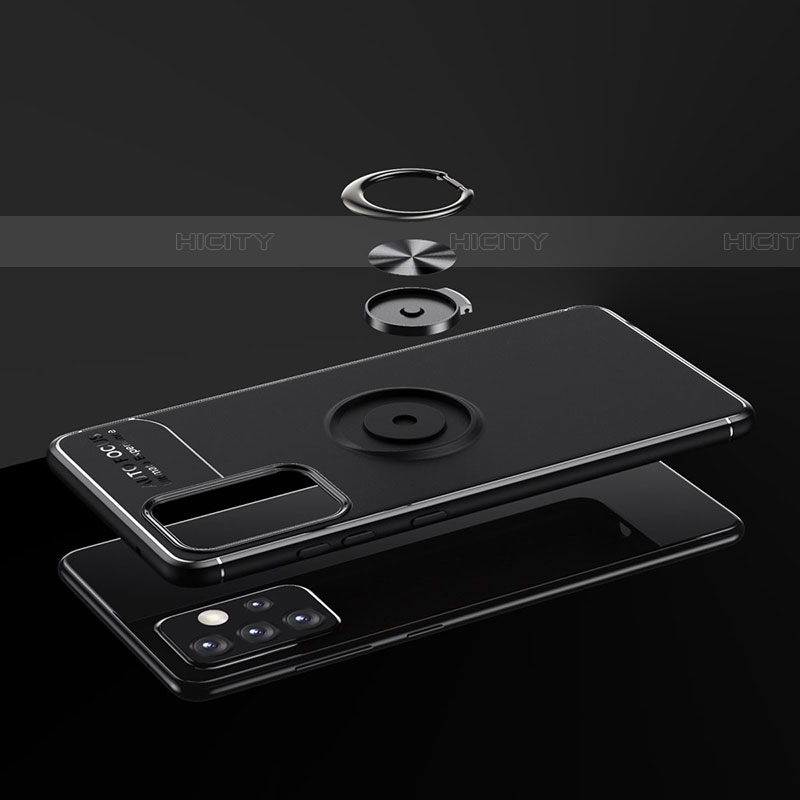 Custodia Silicone Ultra Sottile Morbida Cover con Magnetico Anello Supporto JM1 per Samsung Galaxy A72 4G