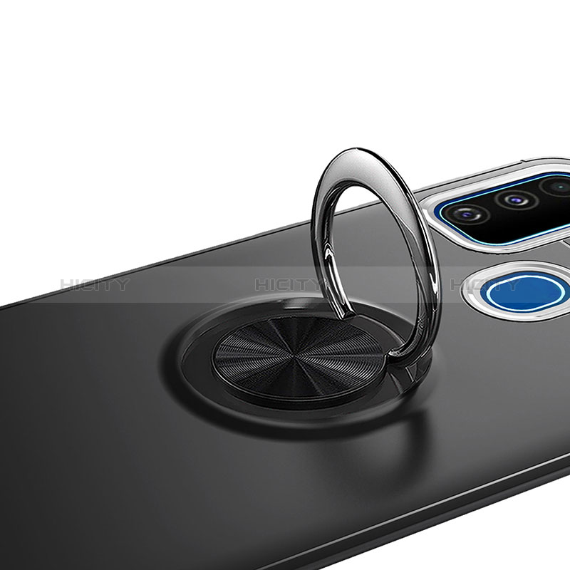 Custodia Silicone Ultra Sottile Morbida Cover con Magnetico Anello Supporto JM1 per Samsung Galaxy M21