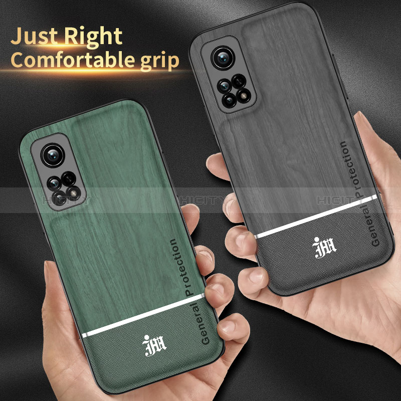 Custodia Silicone Ultra Sottile Morbida Cover con Magnetico Anello Supporto JM1 per Xiaomi Mi 10T Pro 5G