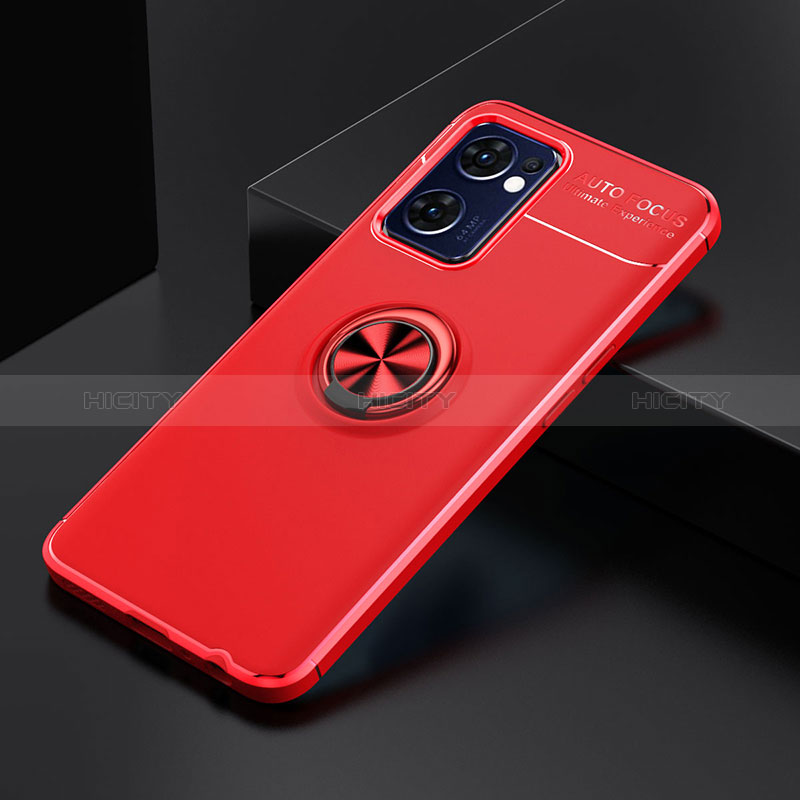 Custodia Silicone Ultra Sottile Morbida Cover con Magnetico Anello Supporto JM2 per Oppo Find X5 Lite 5G