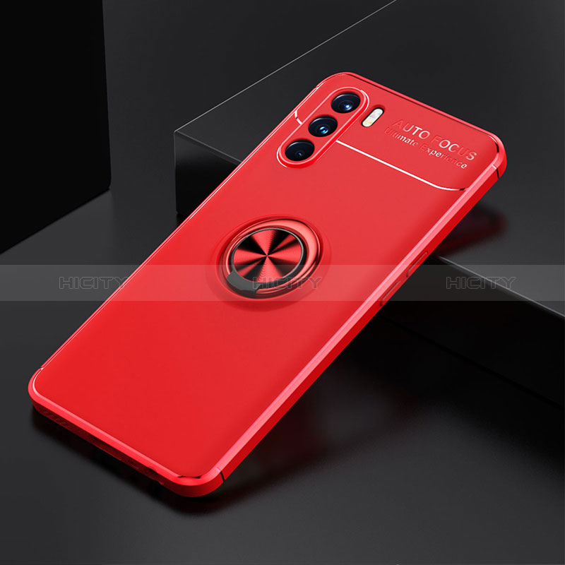 Custodia Silicone Ultra Sottile Morbida Cover con Magnetico Anello Supporto JM2 per Oppo K9 Pro 5G