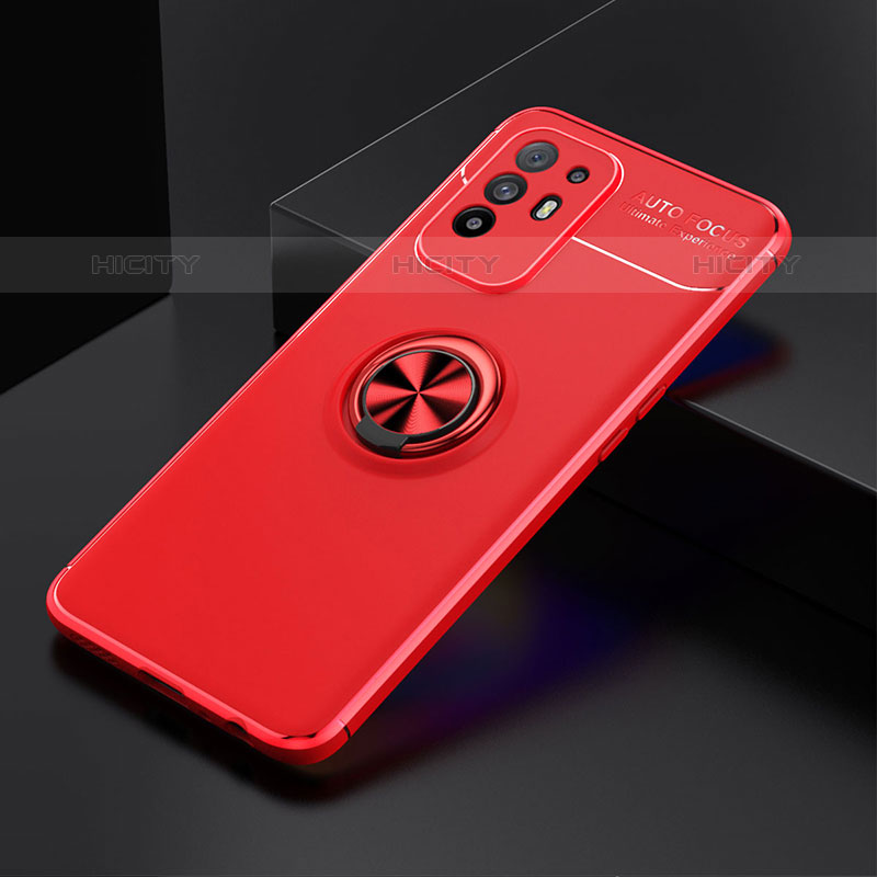 Custodia Silicone Ultra Sottile Morbida Cover con Magnetico Anello Supporto JM2 per Oppo Reno5 Z 5G