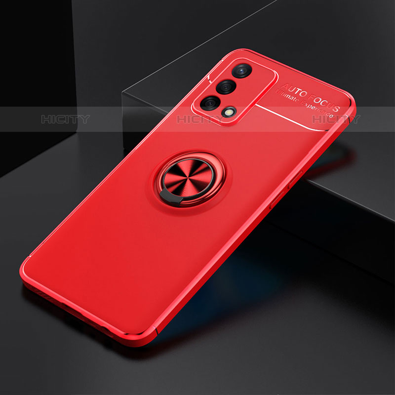 Custodia Silicone Ultra Sottile Morbida Cover con Magnetico Anello Supporto JM2 per Oppo Reno6 Lite