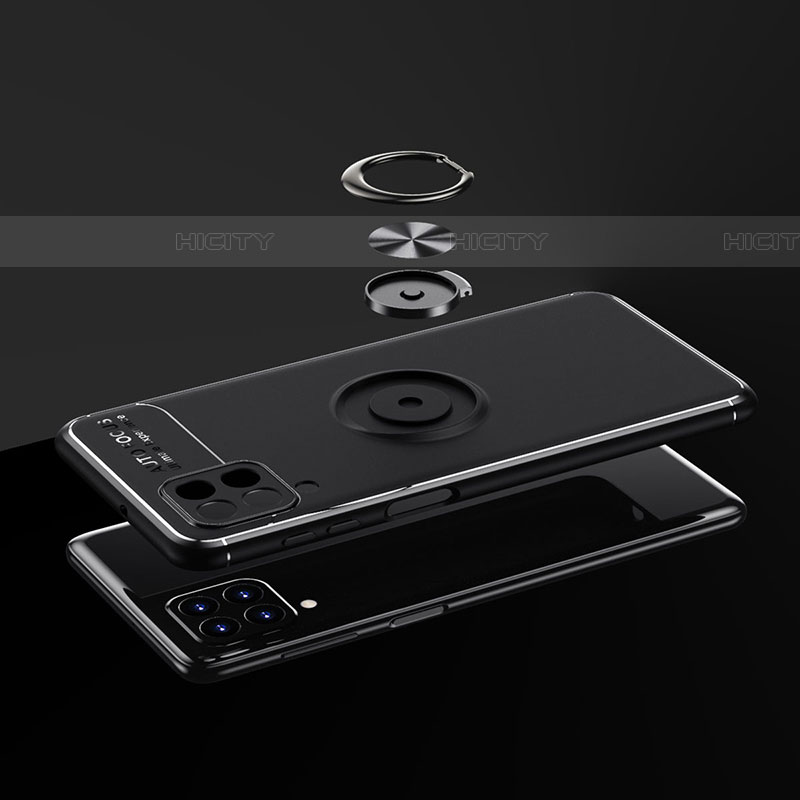 Custodia Silicone Ultra Sottile Morbida Cover con Magnetico Anello Supporto JM2 per Samsung Galaxy F62 5G