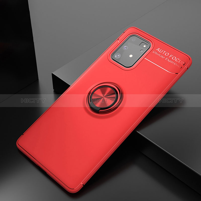 Custodia Silicone Ultra Sottile Morbida Cover con Magnetico Anello Supporto JM2 per Samsung Galaxy M80S Rosso