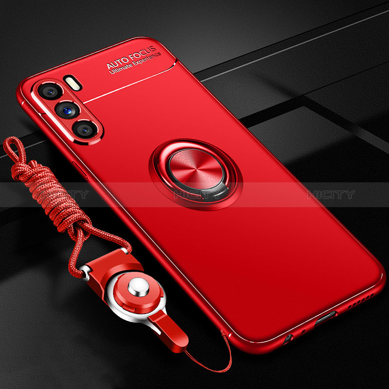 Custodia Silicone Ultra Sottile Morbida Cover con Magnetico Anello Supporto JM3 per Oppo K9 Pro 5G