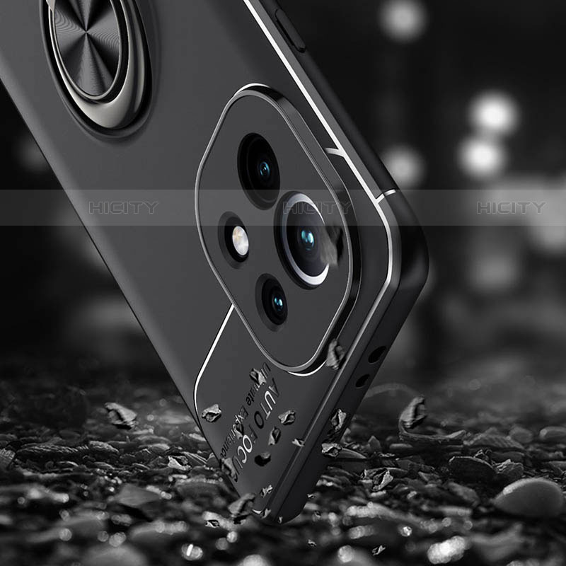Custodia Silicone Ultra Sottile Morbida Cover con Magnetico Anello Supporto K01 per Xiaomi Mi 11 5G