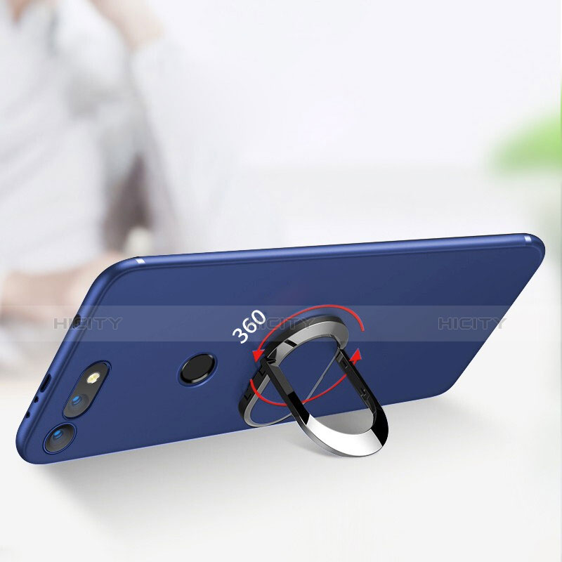 Custodia Silicone Ultra Sottile Morbida Cover con Magnetico Anello Supporto per Huawei 7