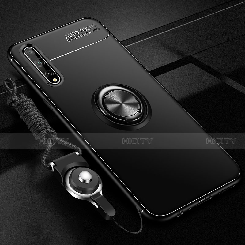 Custodia Silicone Ultra Sottile Morbida Cover con Magnetico Anello Supporto per Huawei Enjoy 10S
