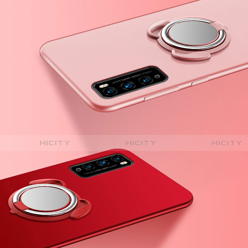 Custodia Silicone Ultra Sottile Morbida Cover con Magnetico Anello Supporto per Huawei Enjoy 20 Pro 5G