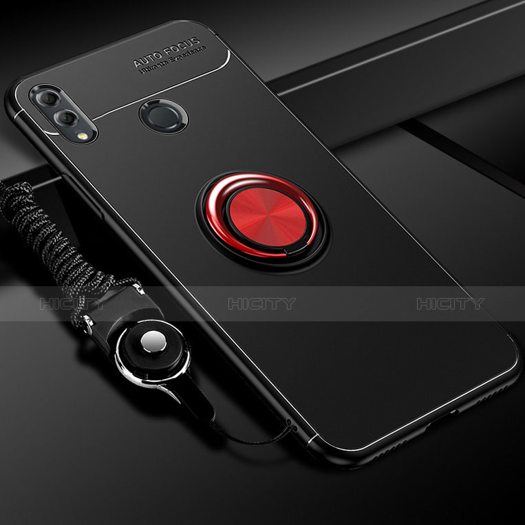 Custodia Silicone Ultra Sottile Morbida Cover con Magnetico Anello Supporto per Huawei Honor 10 Lite