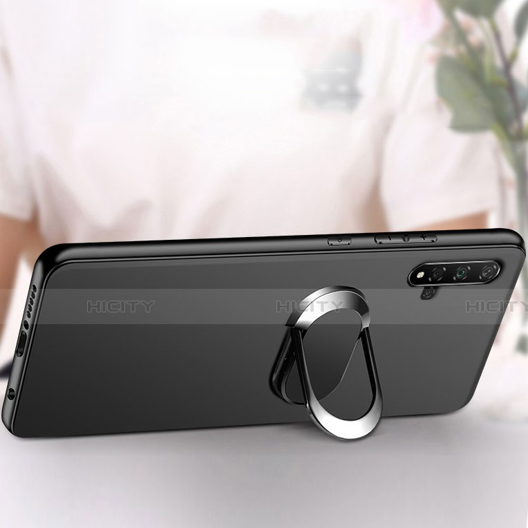 Custodia Silicone Ultra Sottile Morbida Cover con Magnetico Anello Supporto per Huawei Honor 20