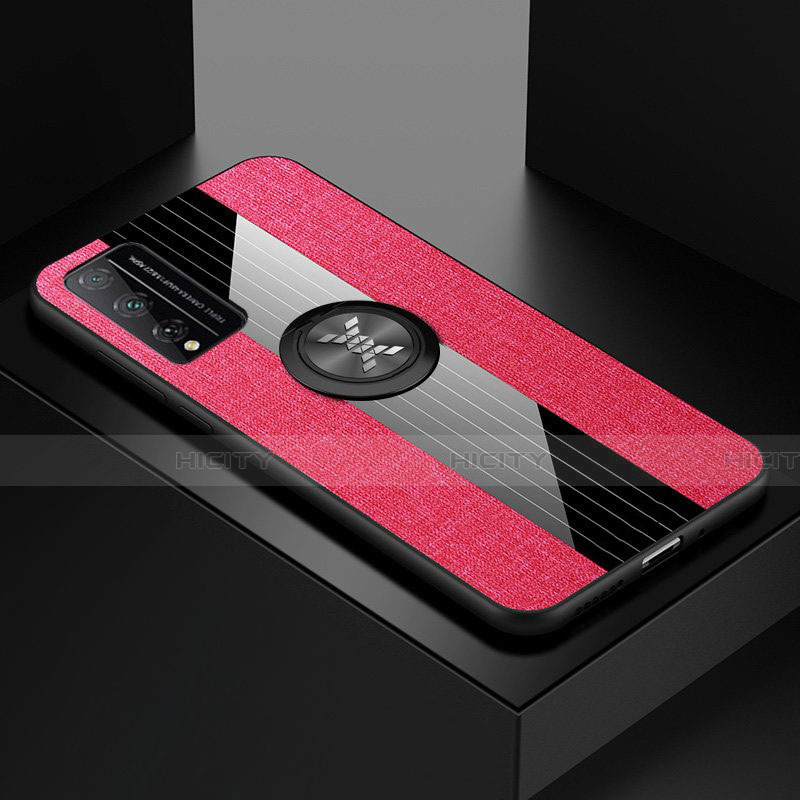 Custodia Silicone Ultra Sottile Morbida Cover con Magnetico Anello Supporto per Huawei Honor Play4T Pro
