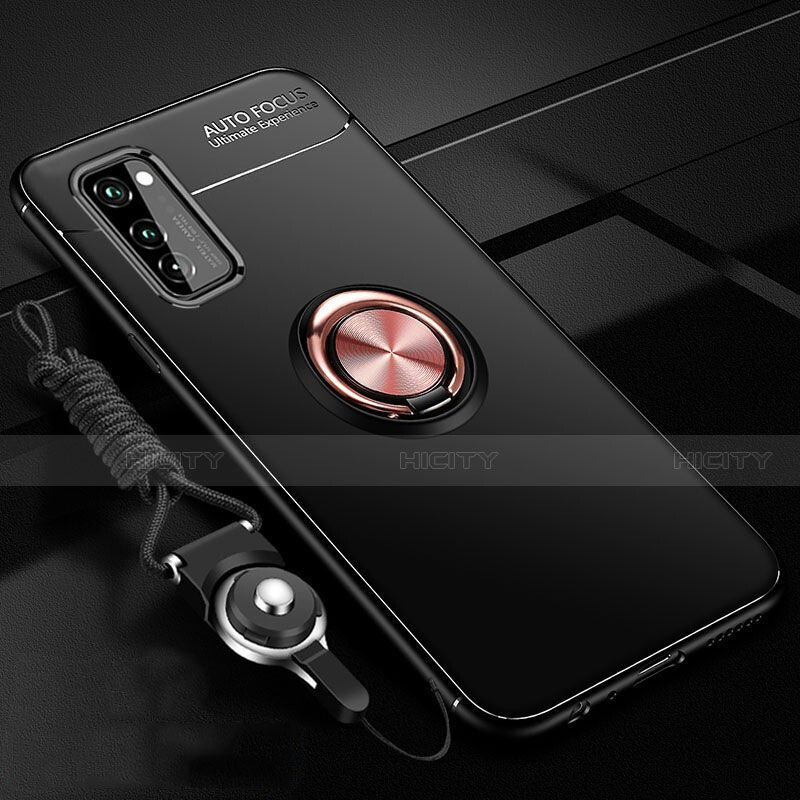 Custodia Silicone Ultra Sottile Morbida Cover con Magnetico Anello Supporto per Huawei Honor V30 5G